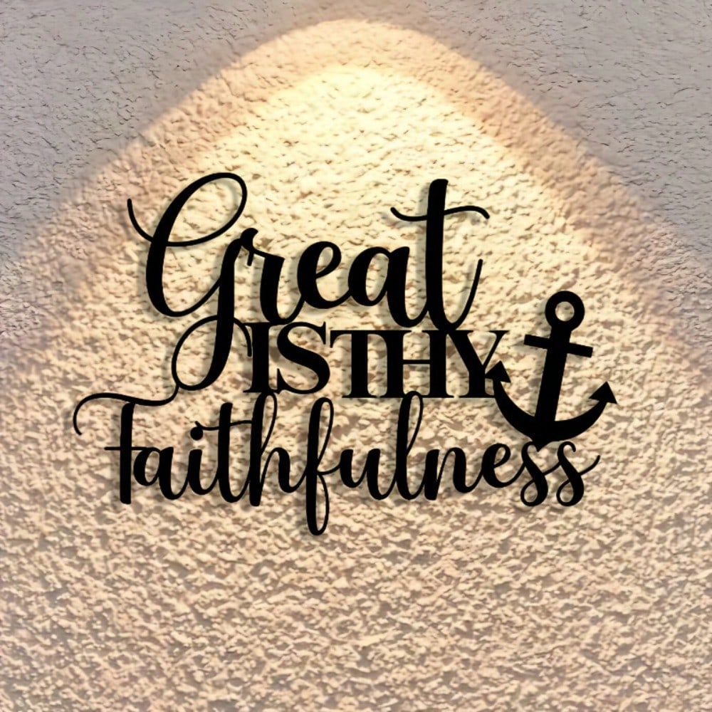 Home Office Inspiration - CIFBUY Metal Wall Art Faith in