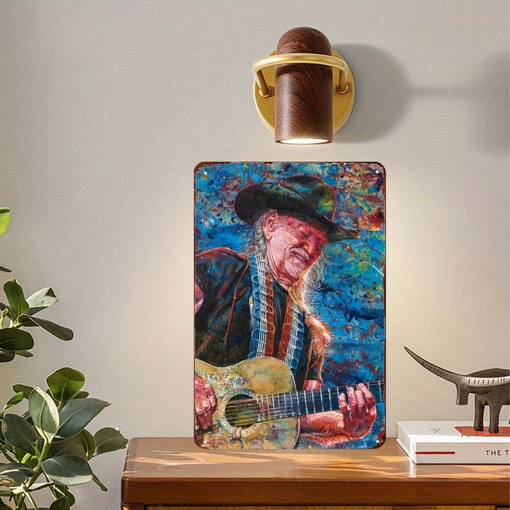 Home Office Inspiration - Willie Nelson Inspired Metal Tin Sign