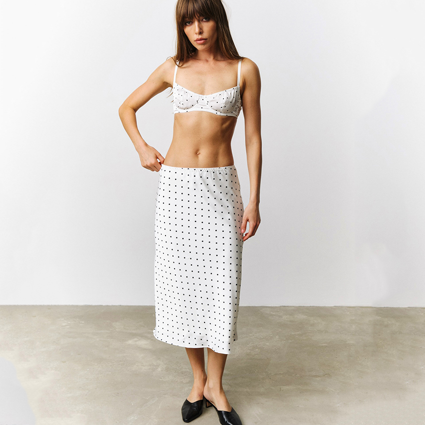 Linad Sexy Polka Dot Crop Top  - Home Office For Two 评论和价格