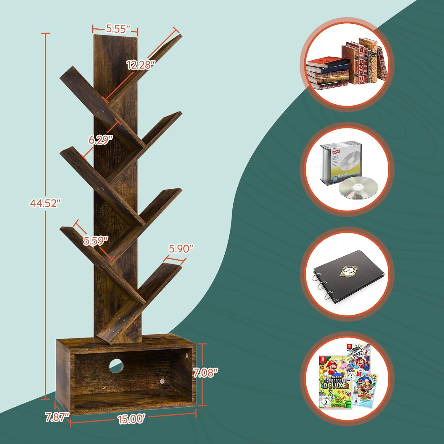Yoobure Tree Bookshelf - 6 She - Home Office Bookshelves 评论和价格