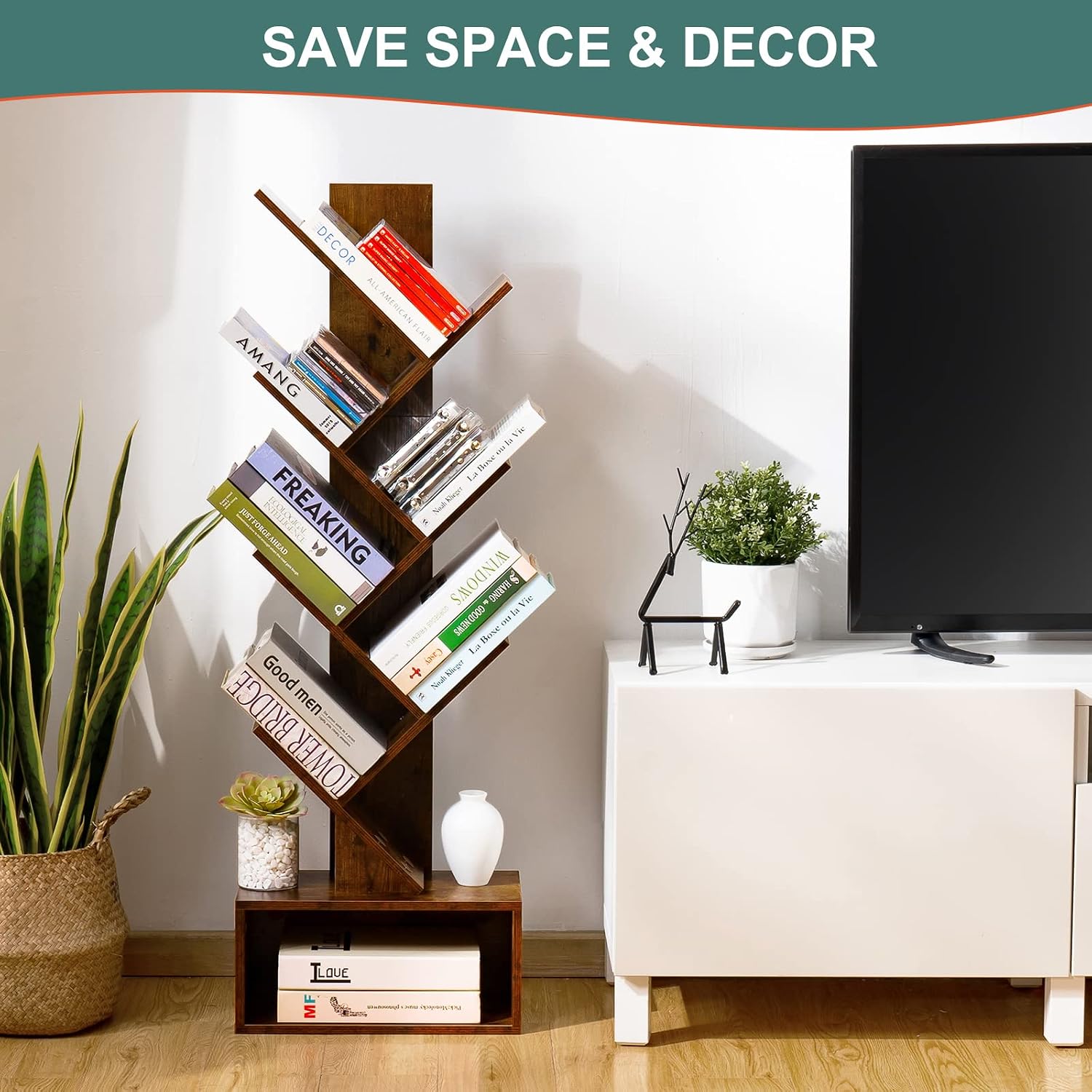 Yoobure Tree Bookshelf - 6 She - Home Office Bookshelves 评论和价格