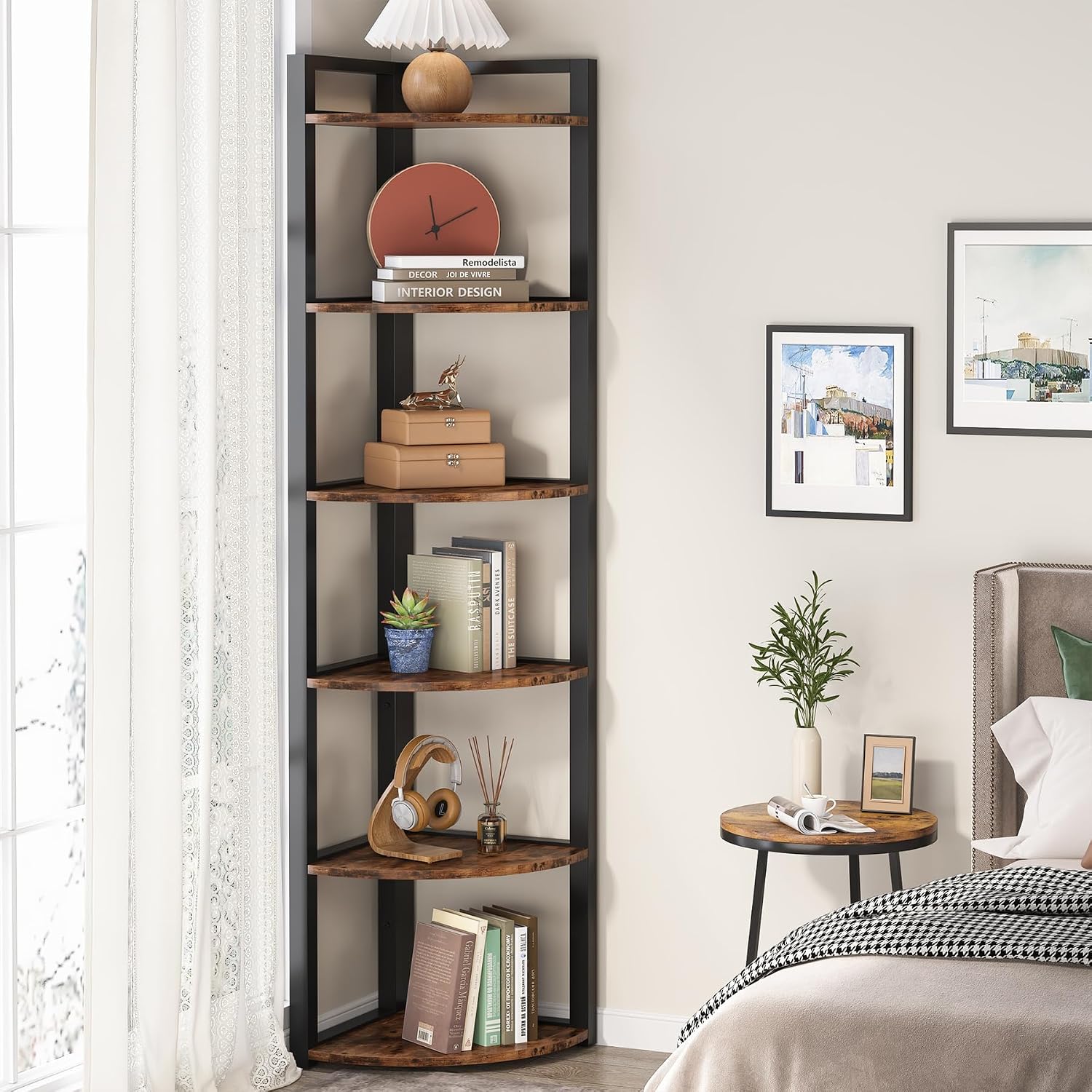 Tribesigns 6 Tier Corner Shelf - Home Office Bookshelves 评论和价格