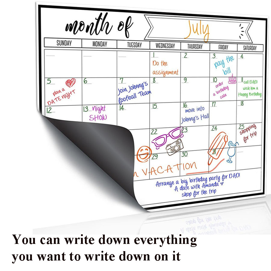 Fridge Magnetic Whiteboard Sti - Magnetic Calendar Board 评论和价格
