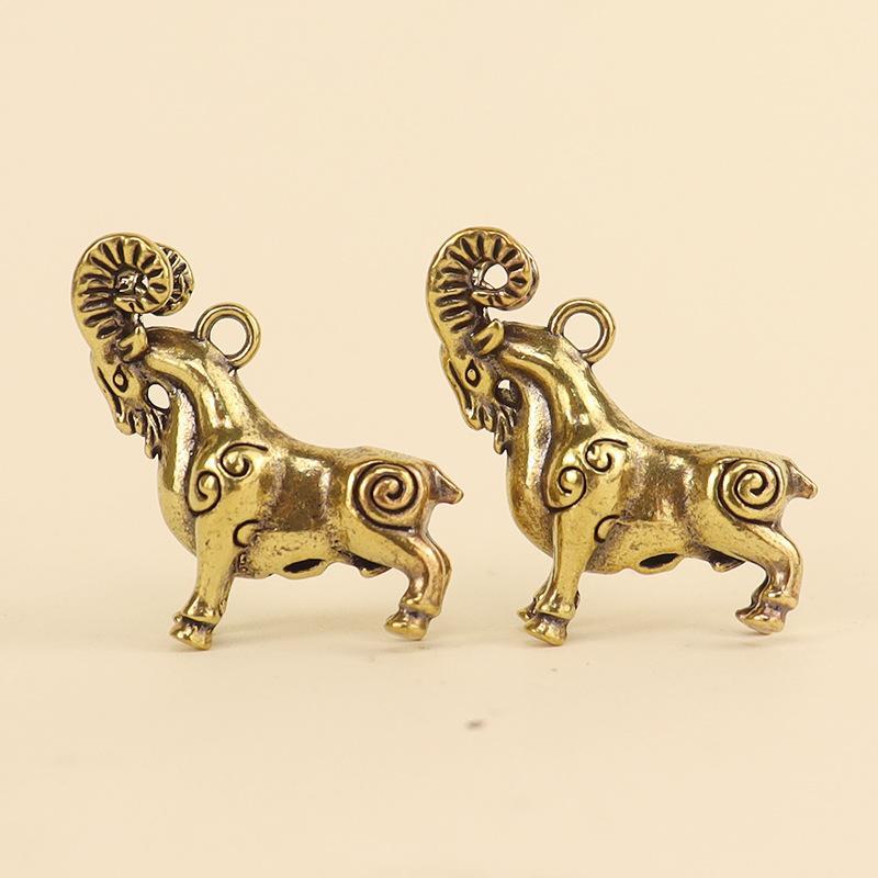 Retro Brass Sheep Pendant Orna - Home Office Bookshelves 评论和价格