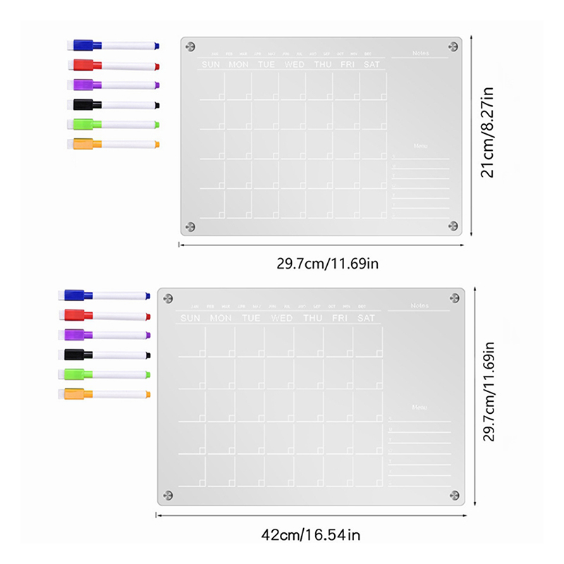 Clear Acrylic Fridge Magnet St - Magnetic Calendar Board 评论和价格