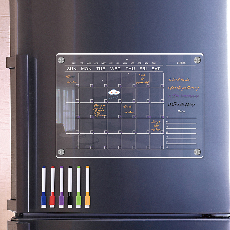 Clear Acrylic Fridge Magnet St - Magnetic Calendar Board 评论和价格