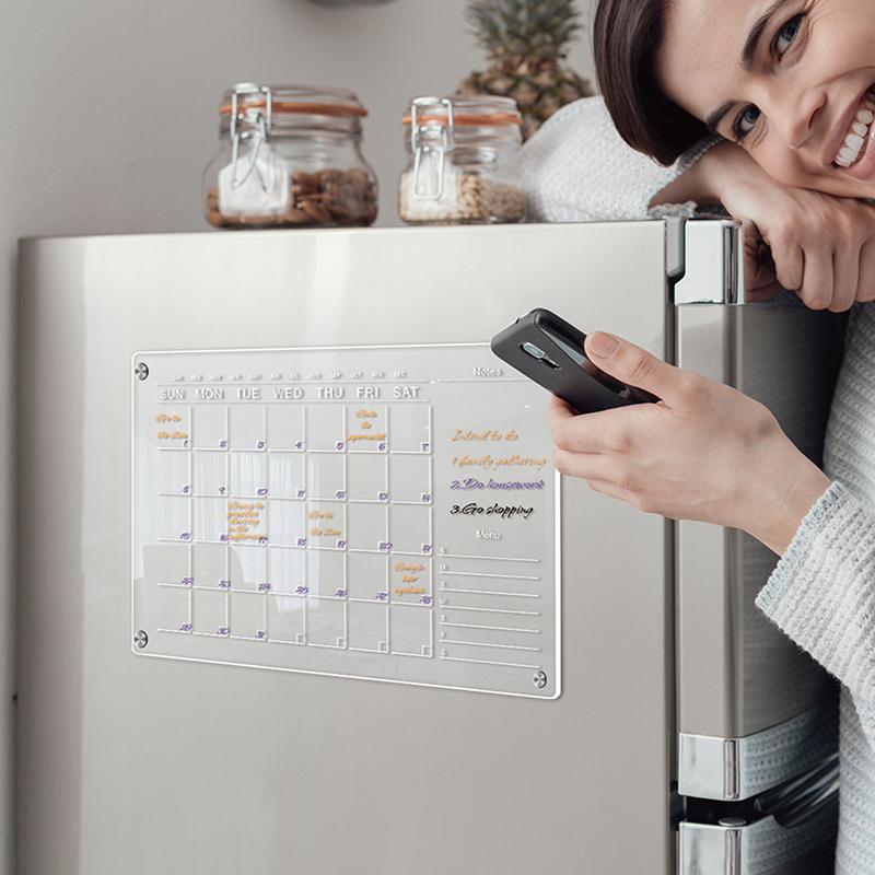 Clear Acrylic Fridge Magnet St - Magnetic Calendar Board 评论和价格