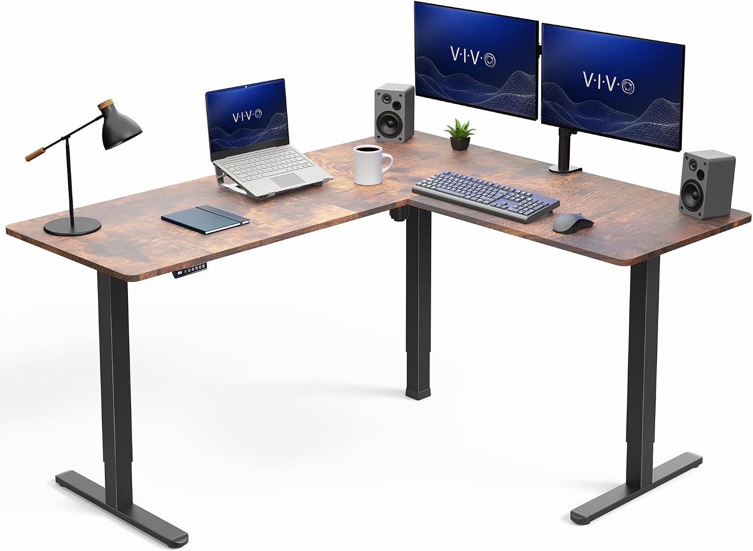 Rustic Vintage Brown 63 x 55 i - Standing Desk Electric 评论和价格