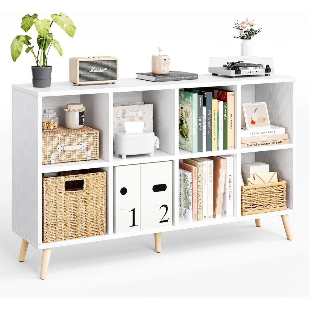 2 Tier Wooden Bookshelf with L - Home Office Bookshelves 评论和价格