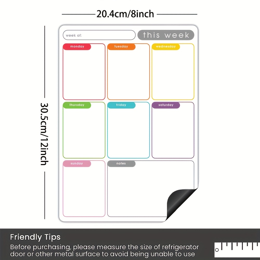 A4 Magnetic Weekly Planner, Er - Magnetic Calendar Board 评论和价格