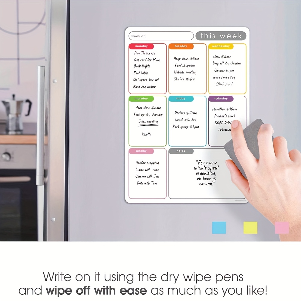 A4 Magnetic Weekly Planner, Er - Magnetic Calendar Board 评论和价格