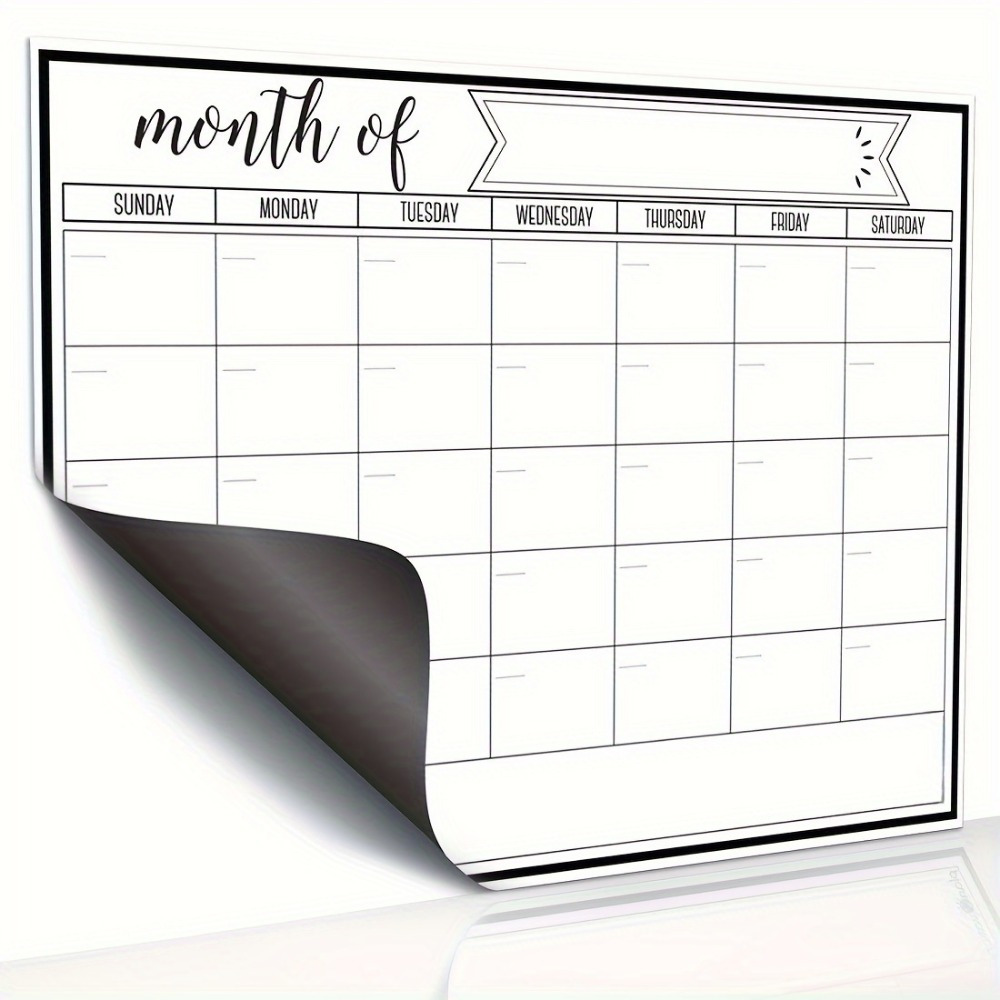 1Pc Magnetic Dry Erase Calenda - Magnetic Calendar Board 评论和价格