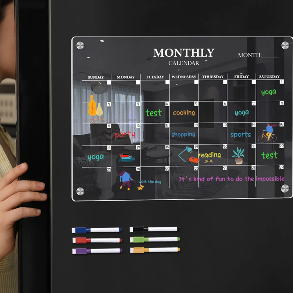 Magnetic Fridge Board Acrylic  - Magnetic Calendar Board 评论和价格