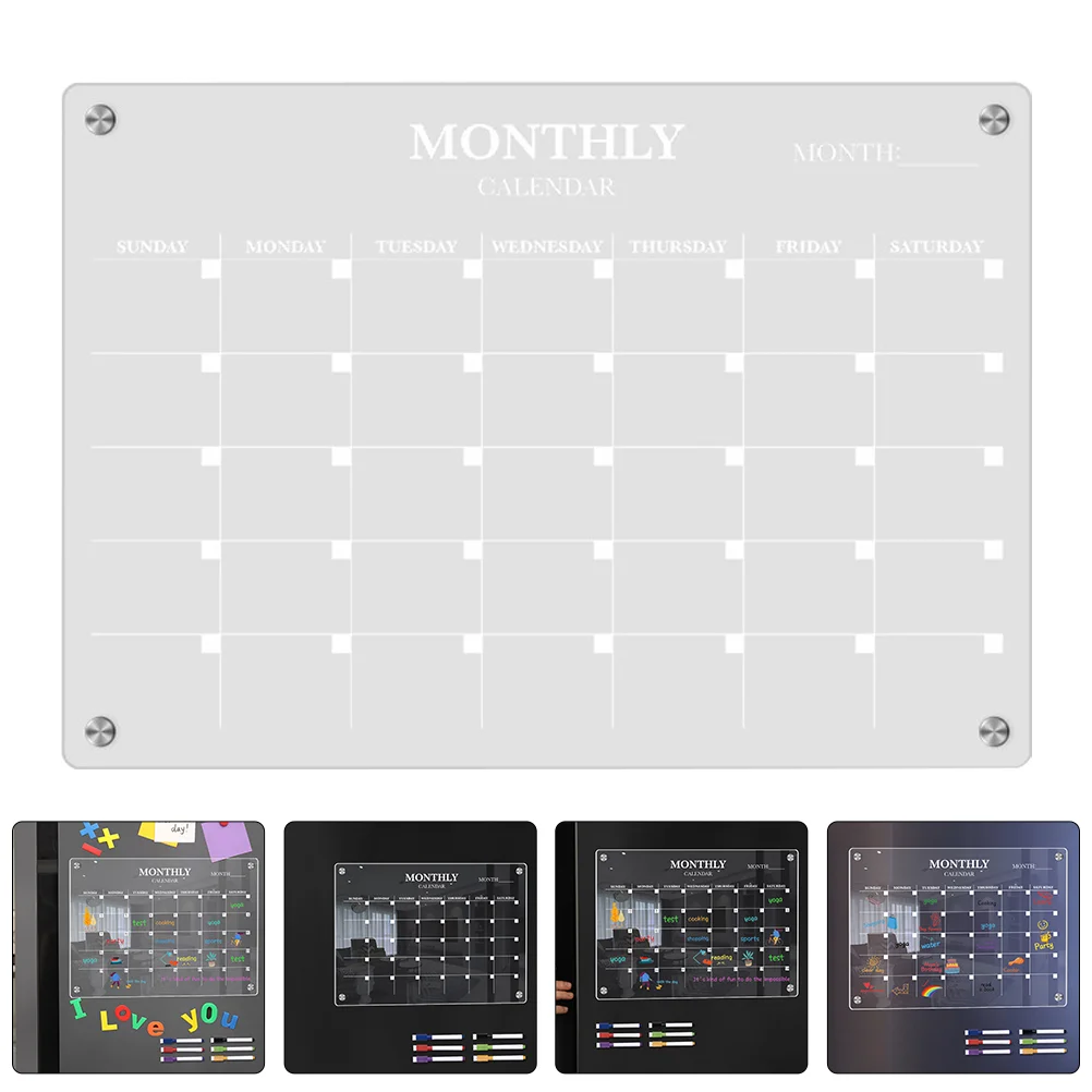 Magnetic Fridge Board Acrylic  - Magnetic Calendar Board 评论和价格