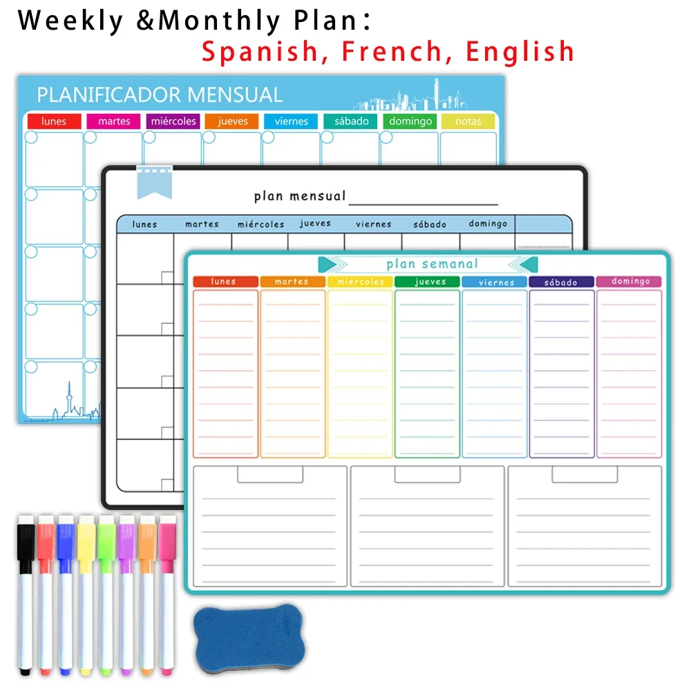 A3 Size Magnetic Weekly &month - Magnetic Calendar Board 评论和价格