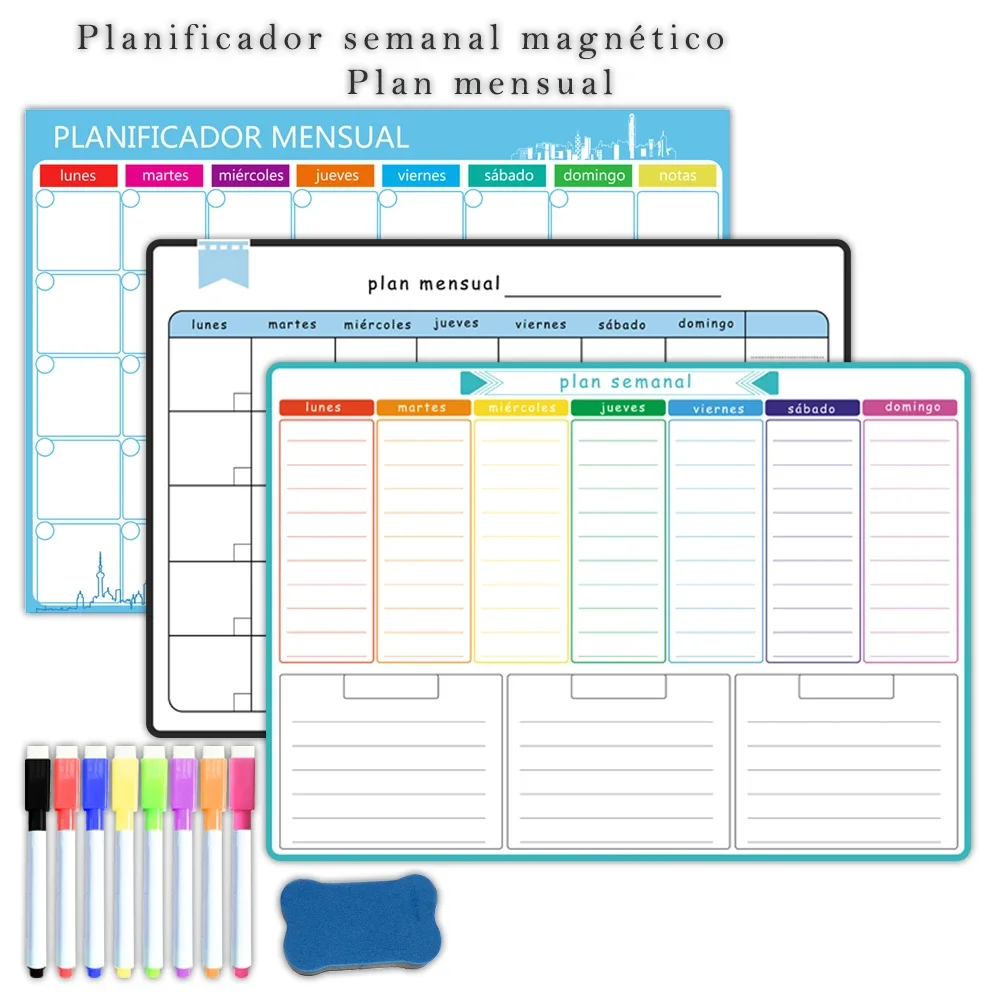 A3 Size Magnetic Weekly &month - Magnetic Calendar Board 评论和价格