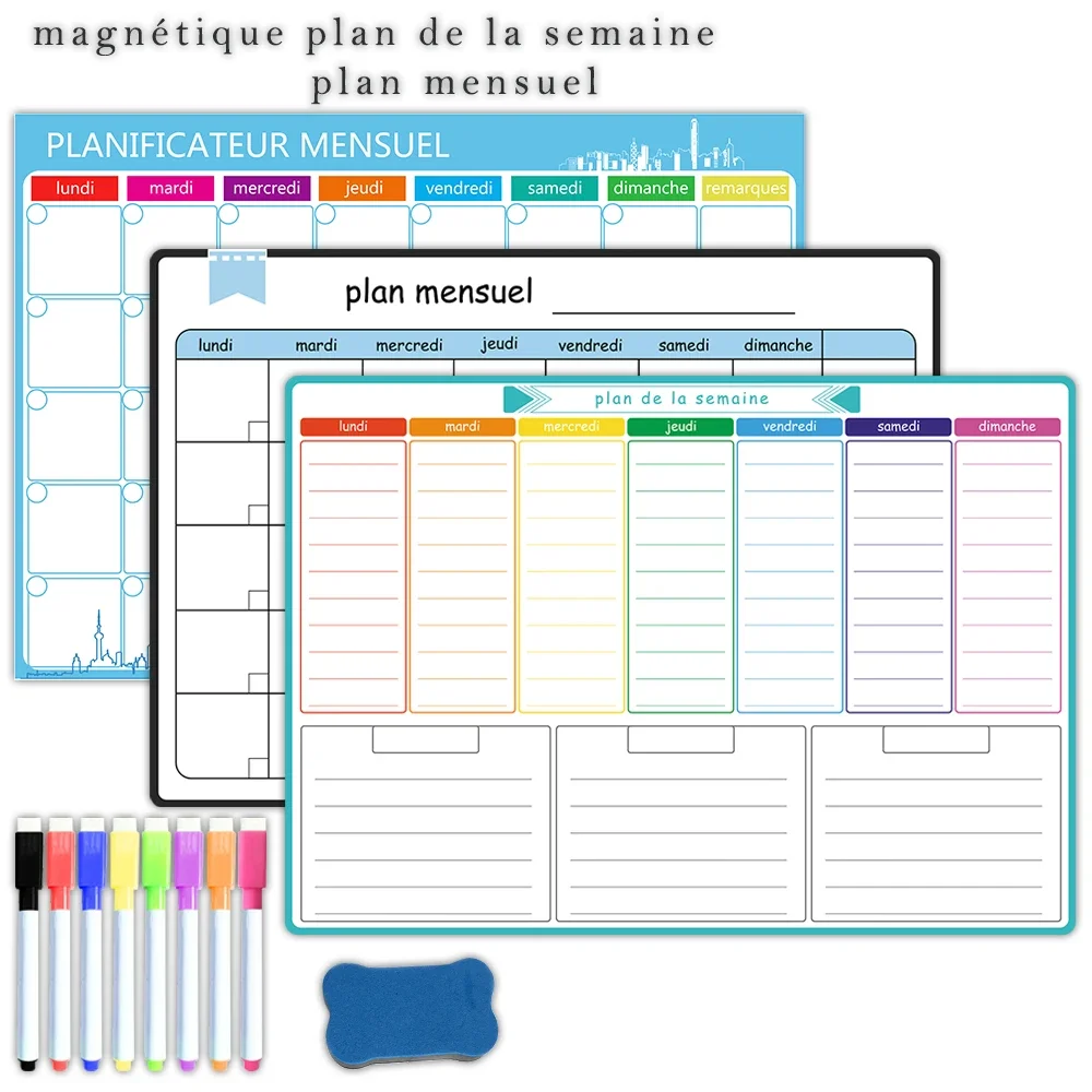 A3 Size Magnetic Weekly &month - Magnetic Calendar Board 评论和价格