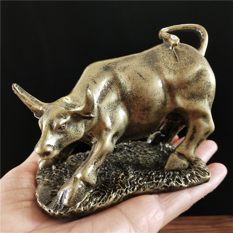 Bronze Bull Statue Ornament Wa - Home Office Marketing 评论和价格