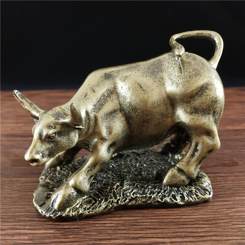 Bronze Bull Statue Ornament Wa - Home Office Marketing 评论和价格
