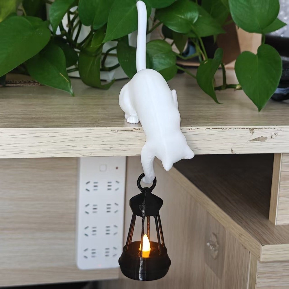 3D Printed Cat-Shaped Wall Hoo - Home Office Bookshelves 评论和价格