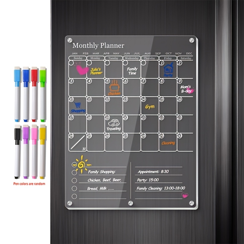 Acrylic Magnetic Calendar for  - Magnetic Calendar Board 评论和价格