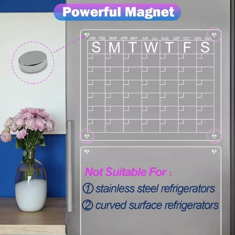 Fridge Magnet Sticker Clear Ac - Magnetic Calendar Board 评论和价格