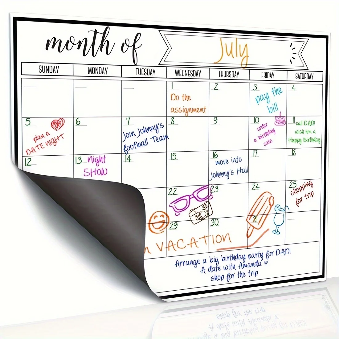 Magnetic Monthly Calendar Whit - Magnetic Calendar Board 评论和价格