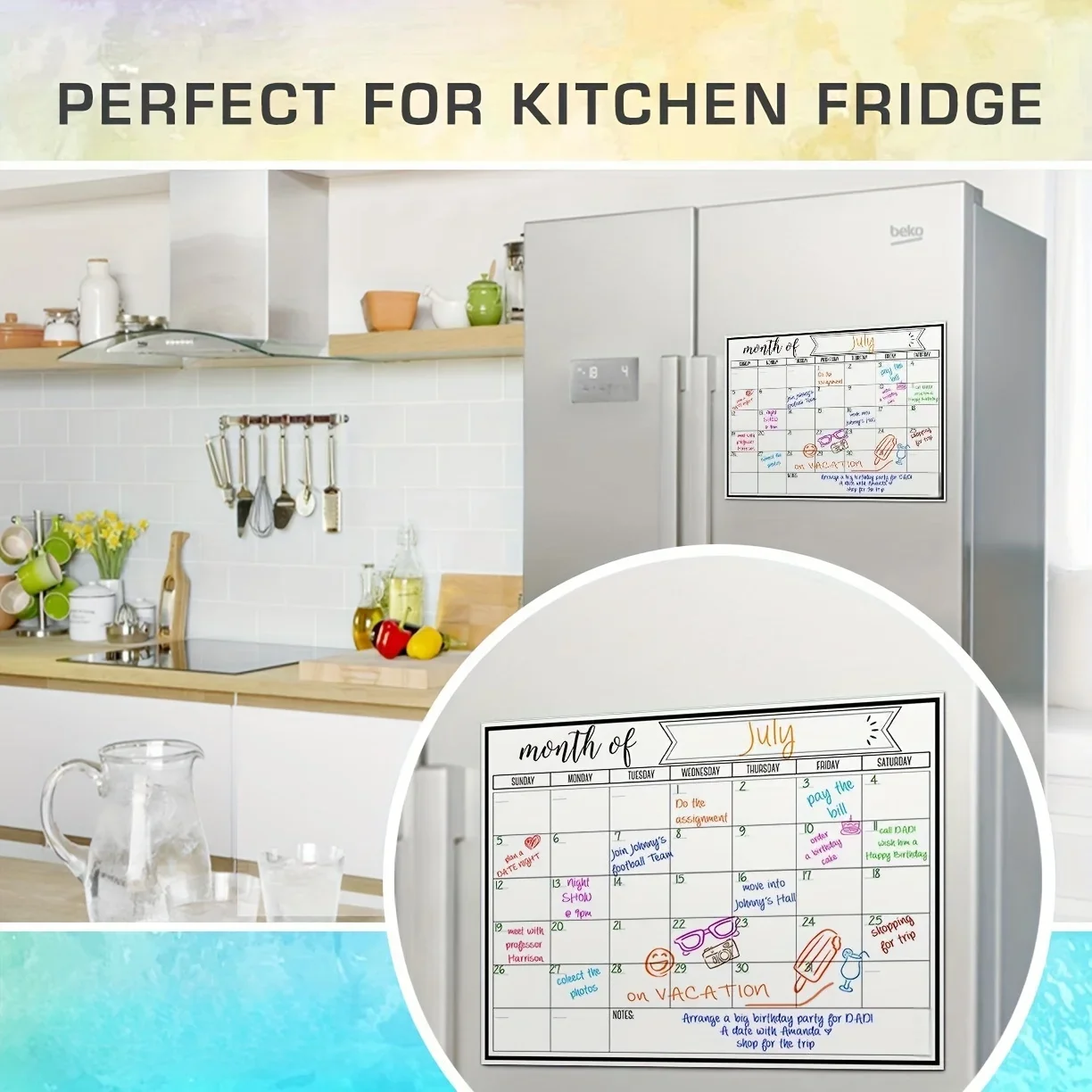 Magnetic Monthly Calendar Whit - Magnetic Calendar Board 评论和价格