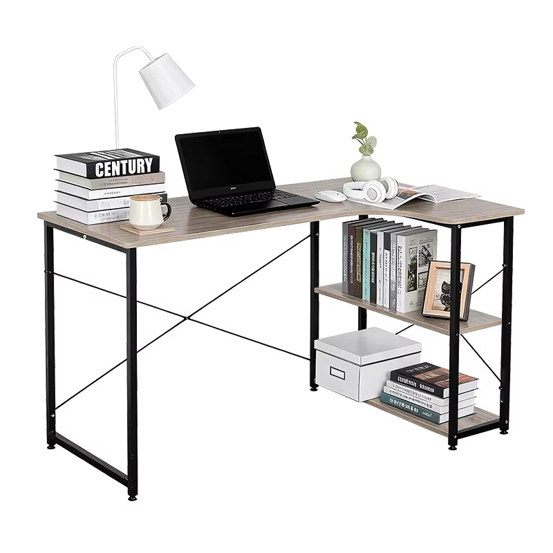 L Shaped Corner Desk With Book - Home Office Bookshelves 评论和价格