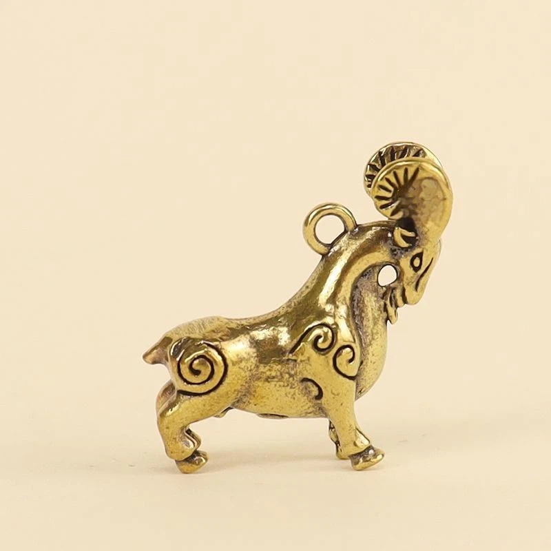 Retro Brass Sheep Pendant Orna - Home Office Bookshelves 评论和价格