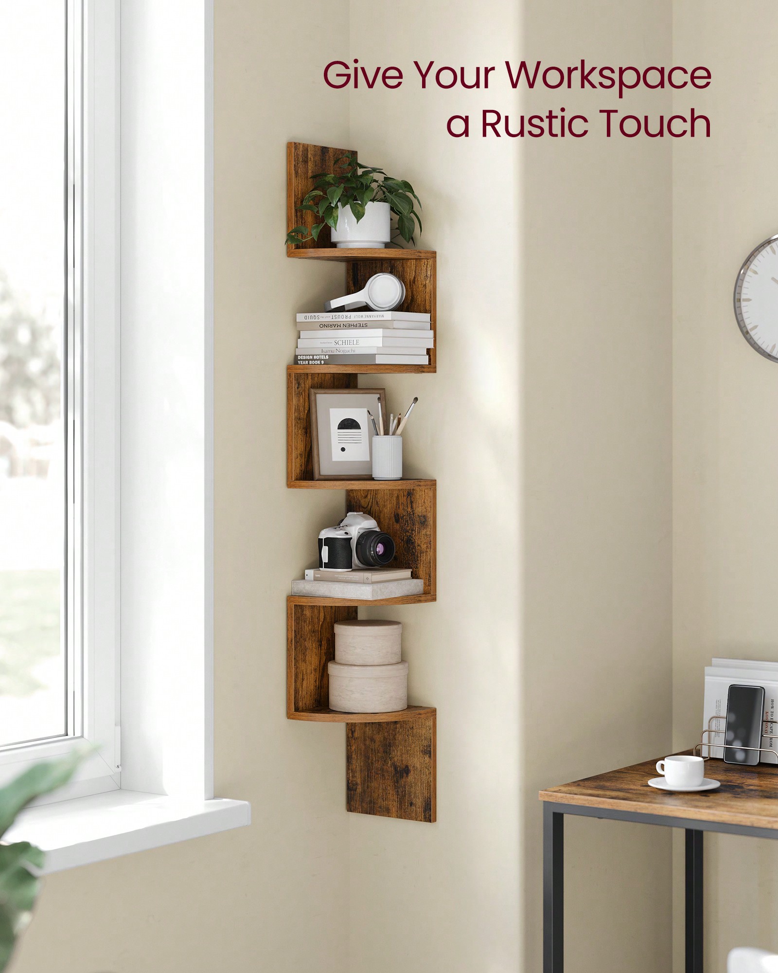 Corner Floating Shelf 5 Tier,  - Home Office Bookshelves 评论和价格
