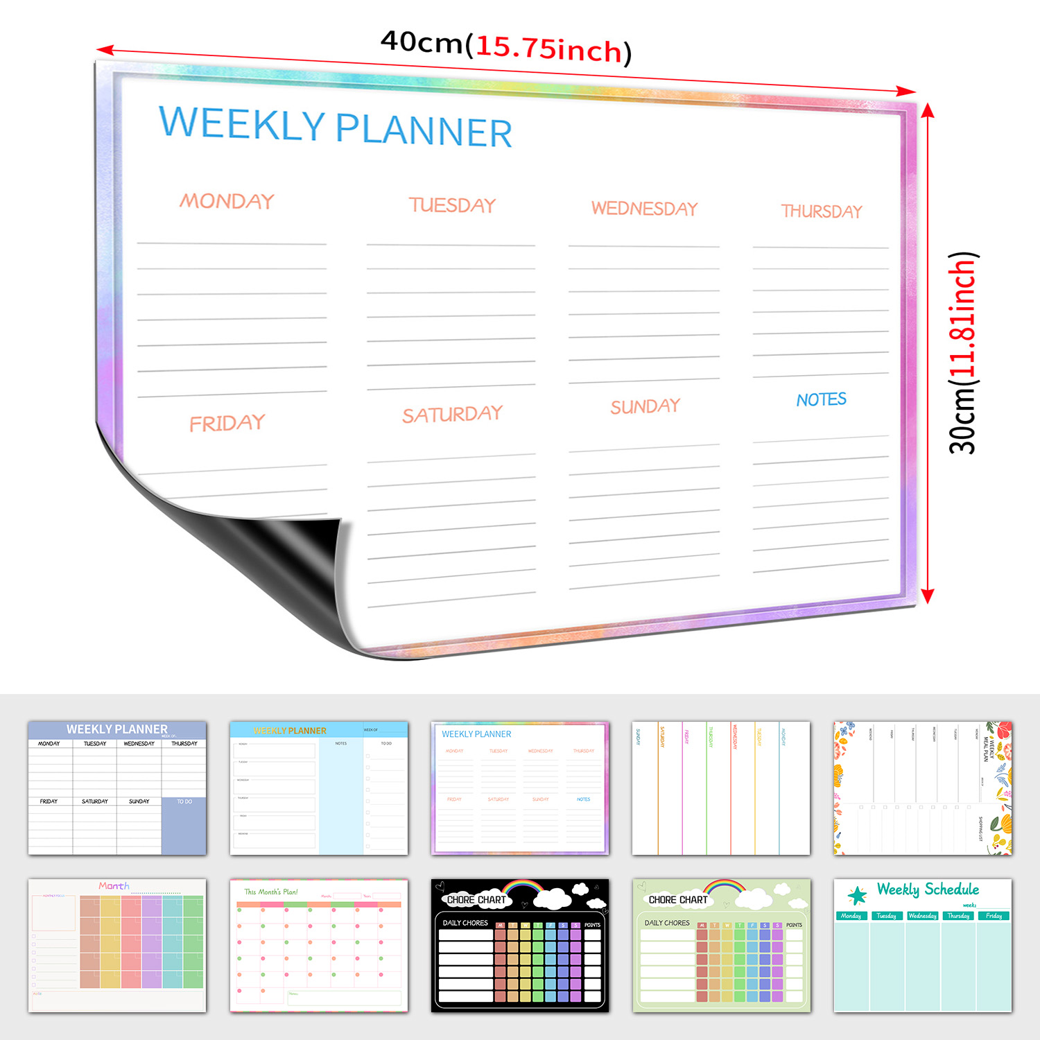 Magnetic Weekly Planner Fridge - Magnetic Calendar Board 评论和价格
