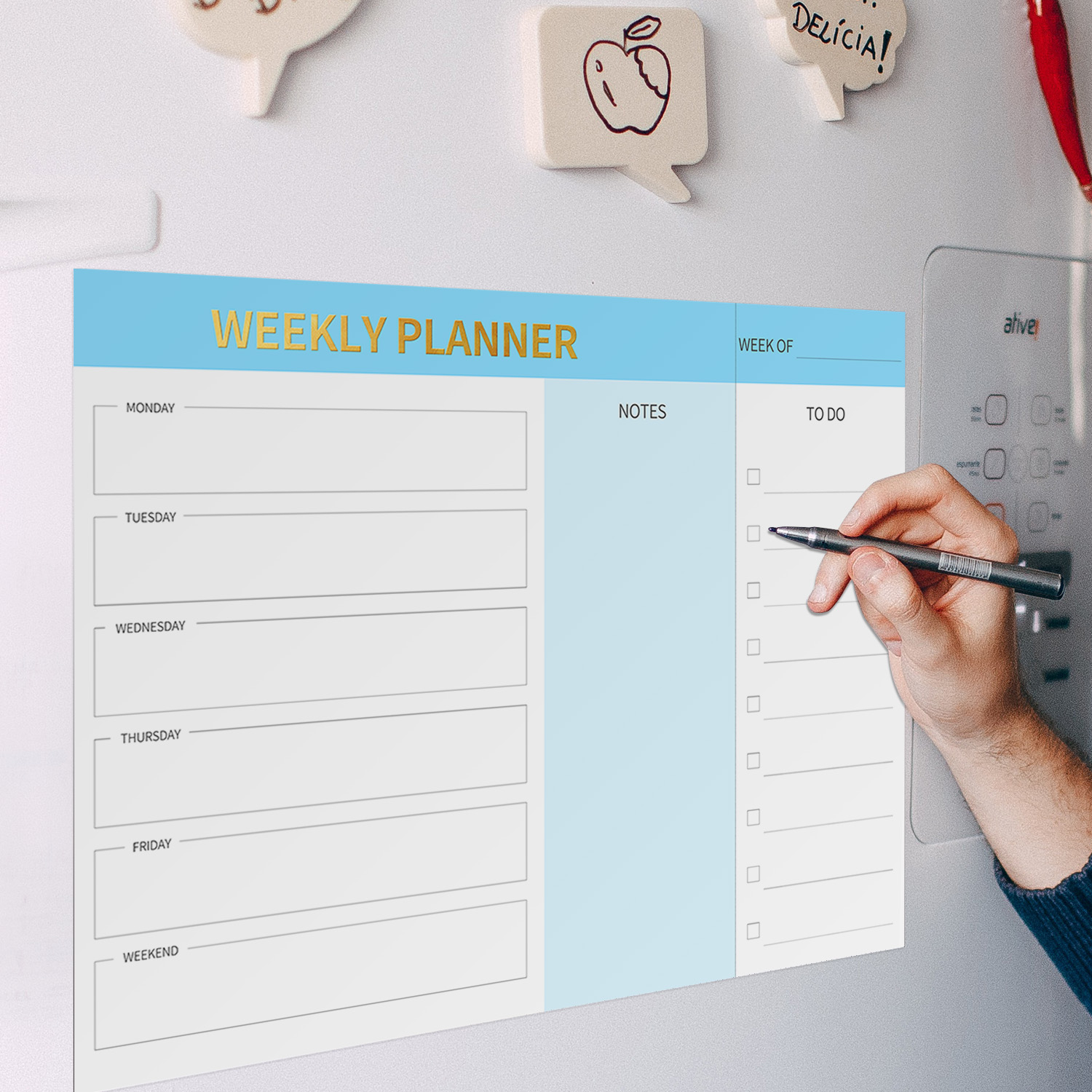 Magnetic Weekly Planner Fridge - Magnetic Calendar Board 评论和价格