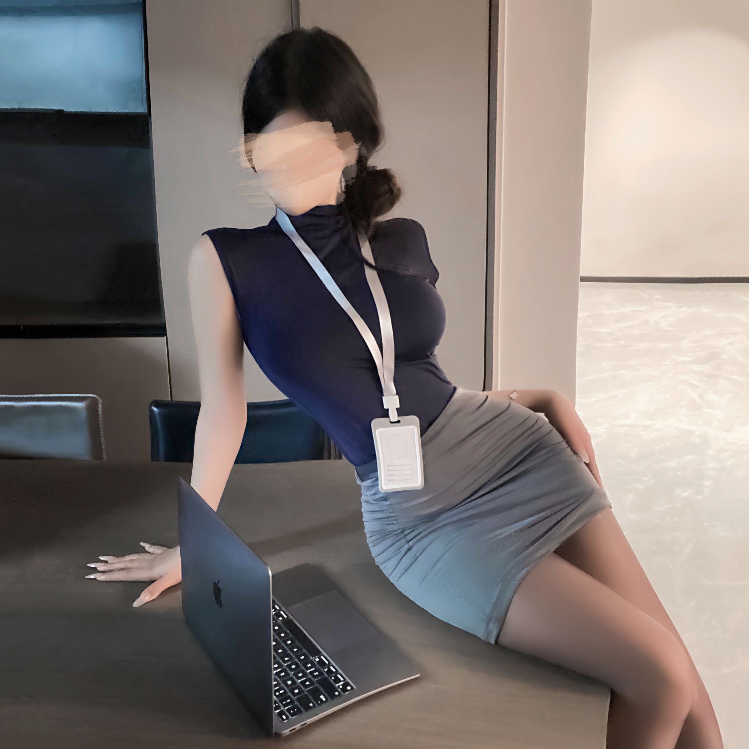 Sweet Skirts Set OL Sexy Pure  - Home Office For Two 评论和价格